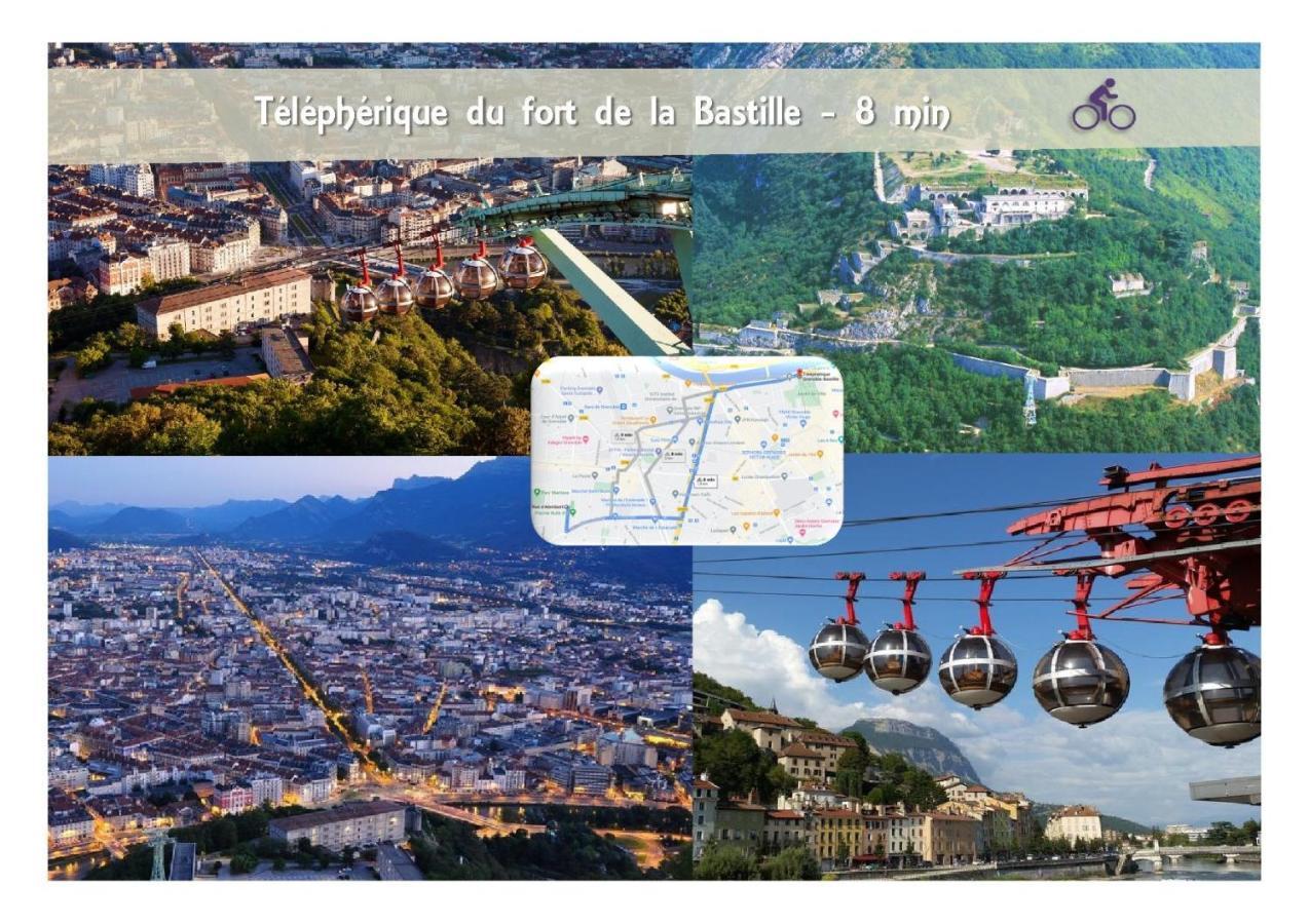 Le 62 - Spacieux T2 Avec Jardin, Parking & Tramway غرونوبل المظهر الخارجي الصورة